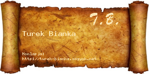 Turek Bianka névjegykártya